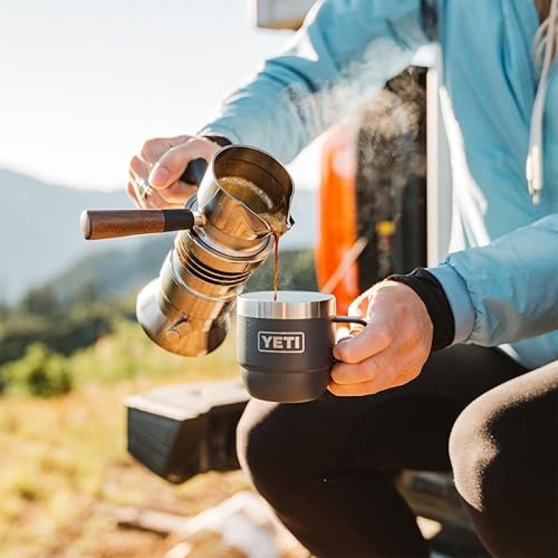 YETI 6 OZ STACKABLE STAINLESS STEEL ESPRESSO/COFFEE MUG, VACUUM INSULATED, 2 PACK
