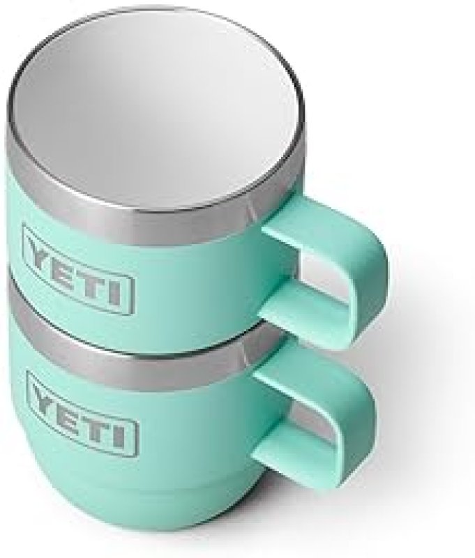 YETI 6 OZ STACKABLE STAINLESS STEEL ESPRESSO/COFFEE MUG, VACUUM INSULATED, 2 PACK