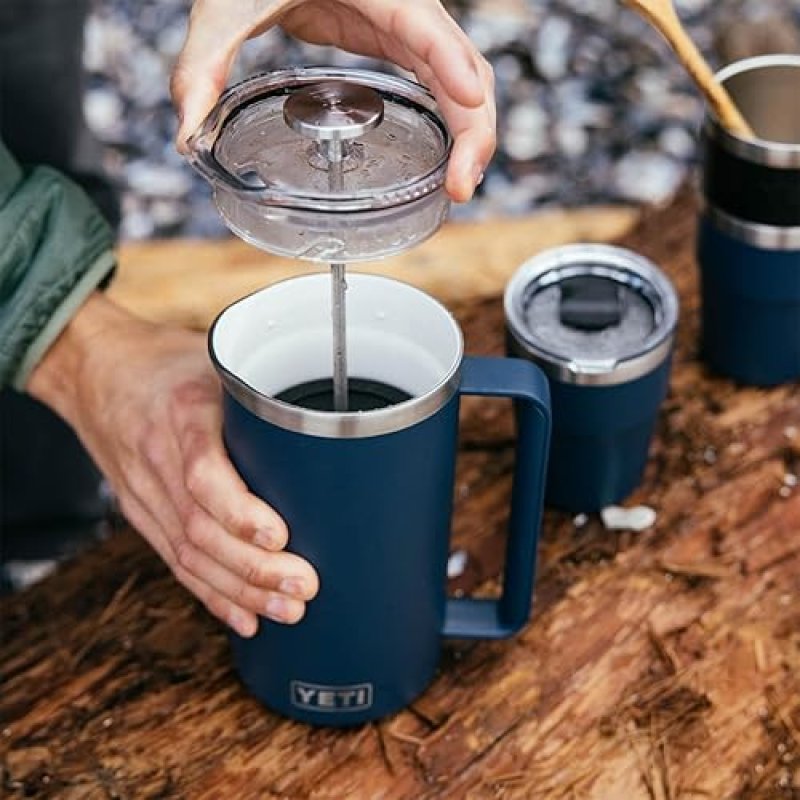 YETI RAMBLER FRENCH PRESS COFFEE MAKER WITH GROUNDSCONTROL FILTER - 100% LEAKPROOF