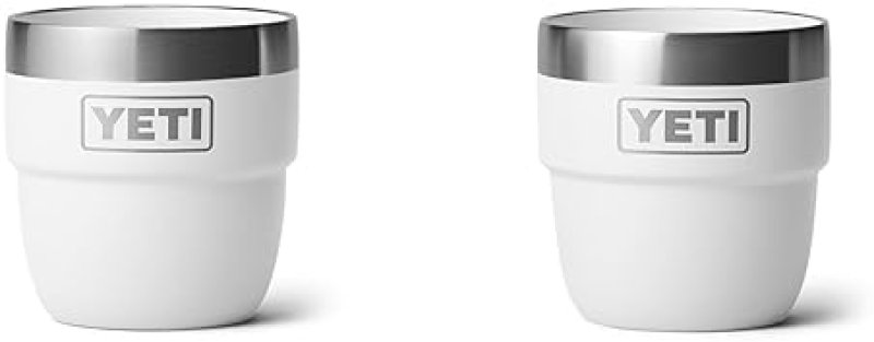 YETI STAINLESS STEEL ESPRESSO/COFFEE CUP SET, 4 OZ, VACUUM INSULATED, STACKABLE - 2 PACK