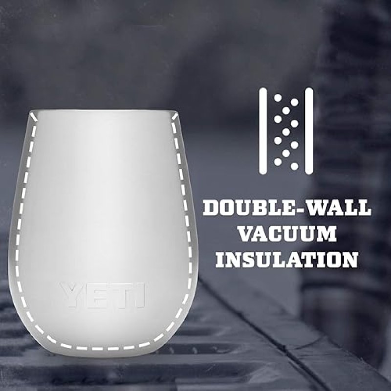 YETI RAMBLER 10 OZ WINE TUMBLER: VACUUM INSULATED STAINLESS STEEL WITH MAGSLIDER LID