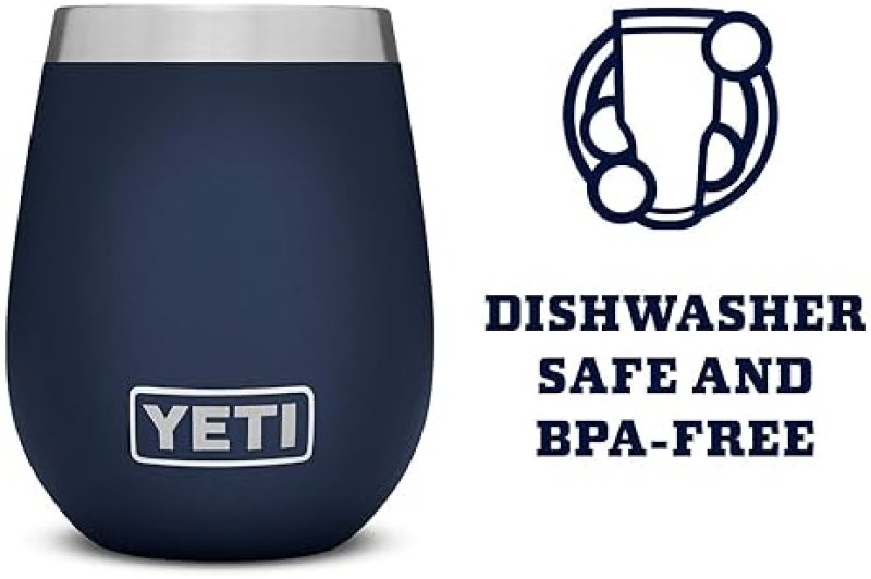 YETI RAMBLER 10 OZ WINE TUMBLER: VACUUM INSULATED STAINLESS STEEL WITH MAGSLIDER LID