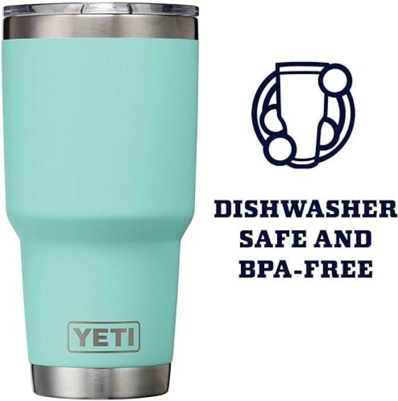 YETI RAMBLER 30 OZ STAINLESS STEEL TUMBLER WITH MAGSLIDER LID - SEAFOAM GREEN