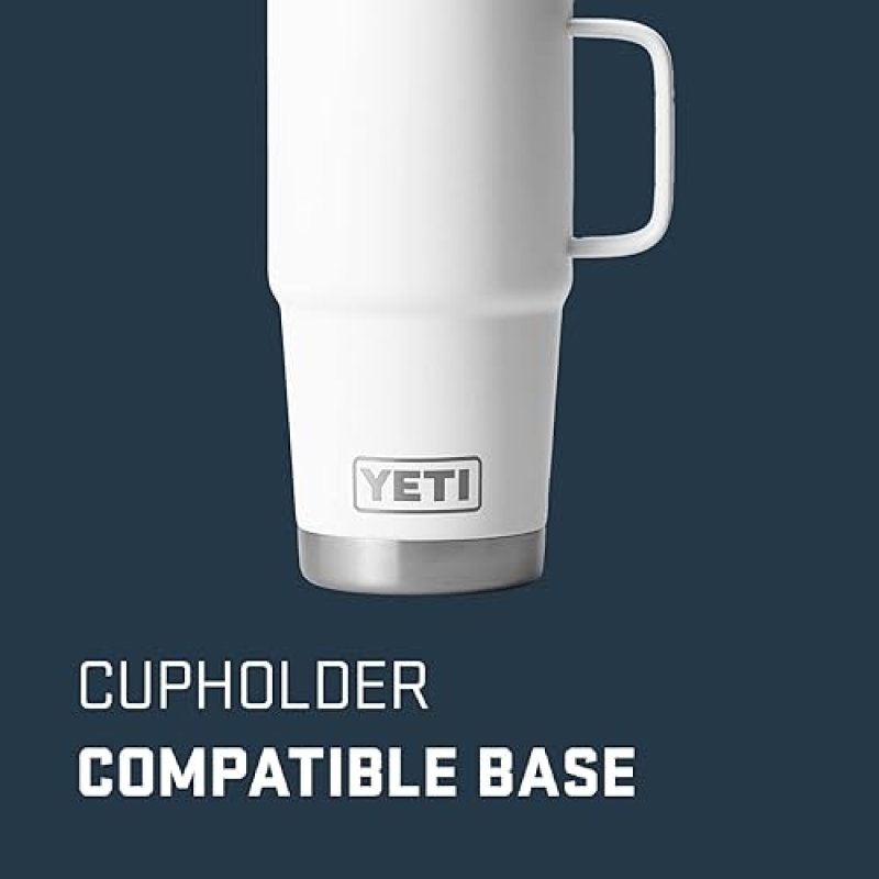 YETI 20 OZ TRAVEL MUG - STAINLESS STEEL, VACUUM INSULATED WITH STRONGHOLD LID