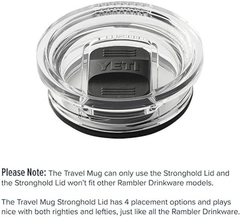 YETI 20 OZ TRAVEL MUG - STAINLESS STEEL, VACUUM INSULATED WITH STRONGHOLD LID