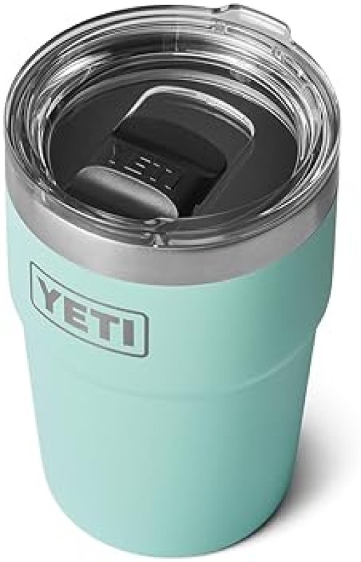 YETI RAMBLER 16 OZ STACKABLE TUMBLER, STAINLESS STEEL, INSULATED WITH MAGSLIDER LID