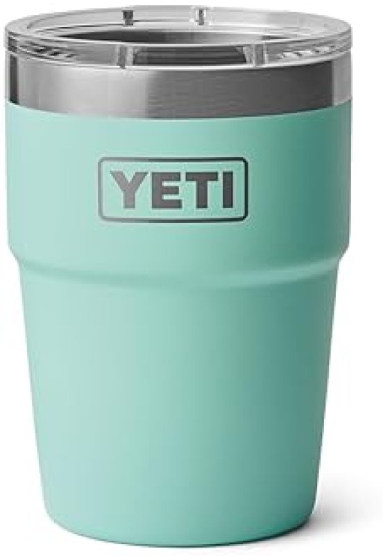 YETI RAMBLER 16 OZ STACKABLE TUMBLER, STAINLESS STEEL, INSULATED WITH MAGSLIDER LID