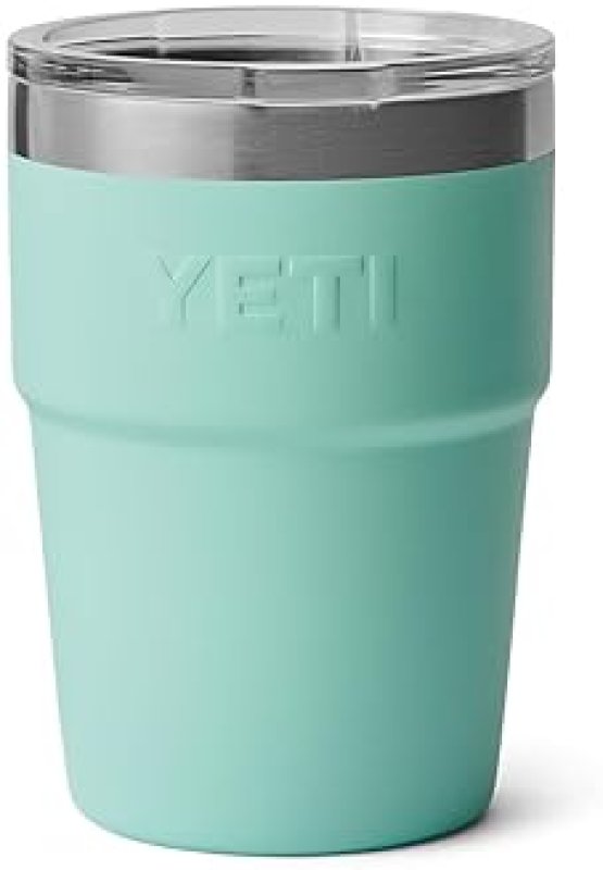 YETI RAMBLER 16 OZ STACKABLE TUMBLER, STAINLESS STEEL, INSULATED WITH MAGSLIDER LID