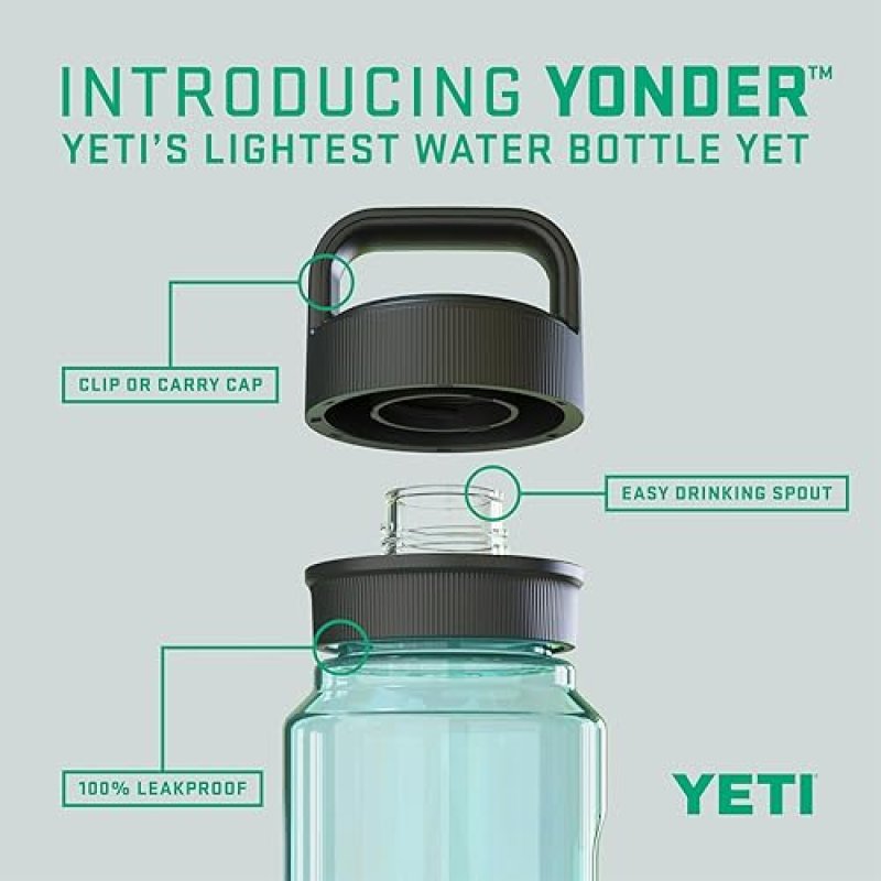 YETI YONDER WATER BOTTLE WITH CHUG CAP - LIGHTWEIGHT, LEAKPROOF, BPA