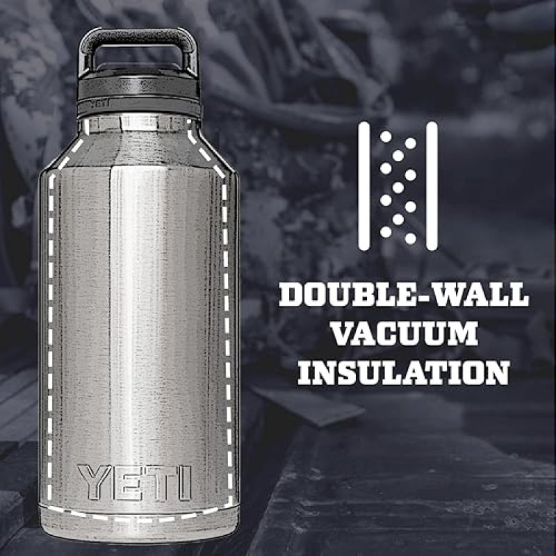 YETI RAMBLER 64 OZ BOTTLE, VACUUM INSULATED, LEAKPROOF, STAINLESS STEEL, CHUG CAP, NAVY - SHOP NOW