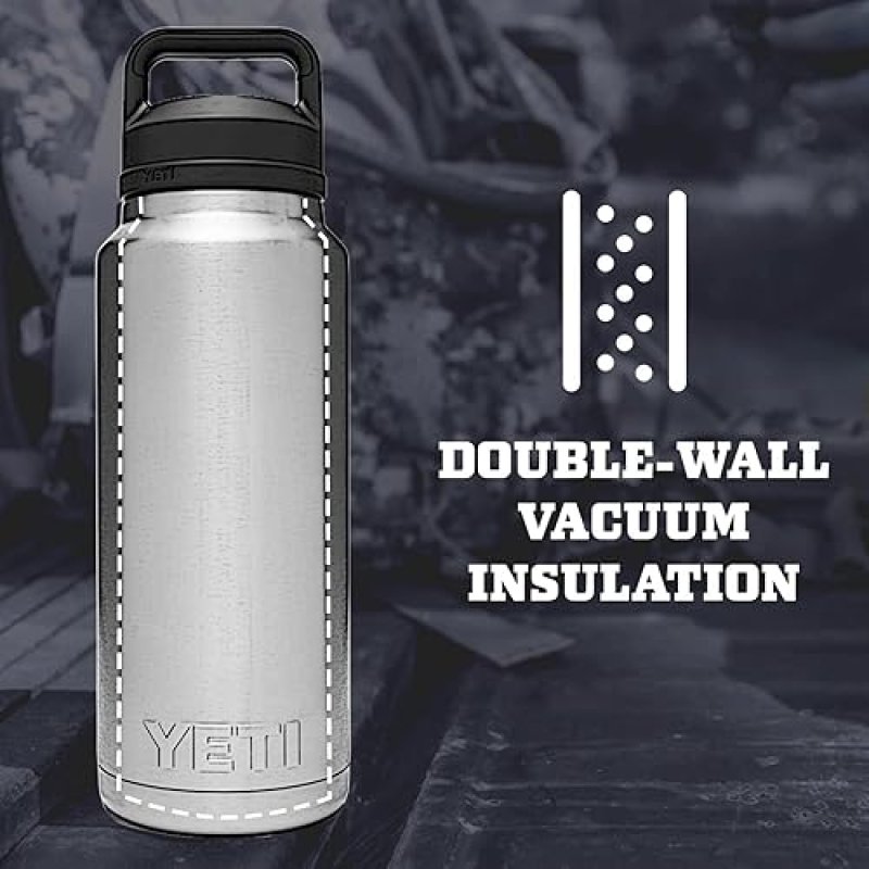 YETI RAMBLER 26 OZ VACUUM INSULATED BOTTLE WITH LEAKPROOF CHUG CAP