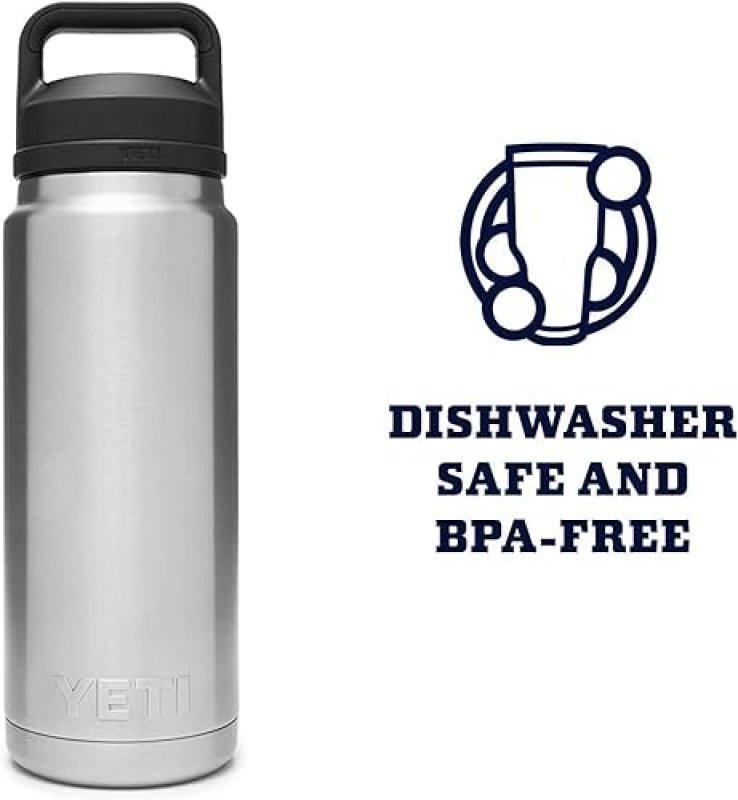 YETI RAMBLER 26 OZ VACUUM INSULATED BOTTLE WITH LEAKPROOF CHUG CAP