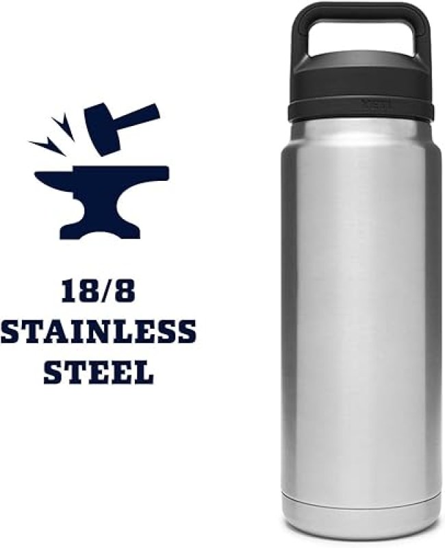 YETI RAMBLER 26 OZ VACUUM INSULATED BOTTLE WITH LEAKPROOF CHUG CAP