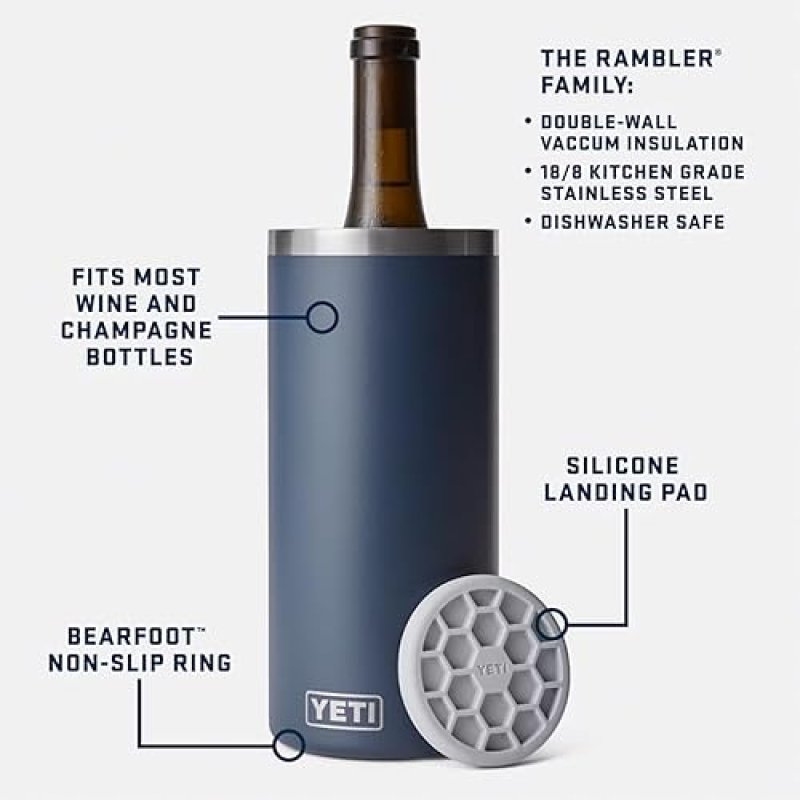 YETI RAMBLER WINE CHILLER - IDEAL FOR MOST WINE BOTTLES