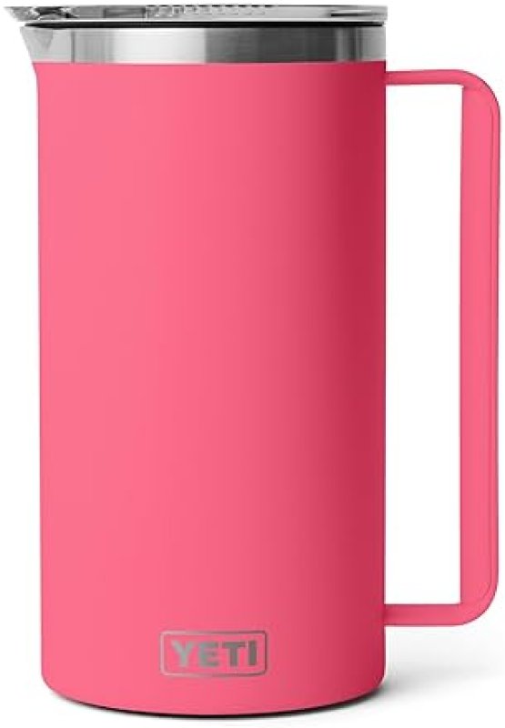 YETI RAMBLER 64 OZ PITCHER IN TROPICAL PINK - VACUUM INSULATED STAINLESS STEEL, MAGSLIDER LID