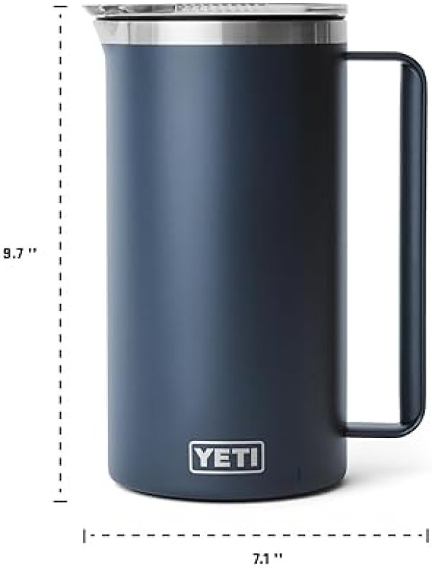 YETI RAMBLER 64 OZ PITCHER IN TROPICAL PINK - VACUUM INSULATED STAINLESS STEEL, MAGSLIDER LID