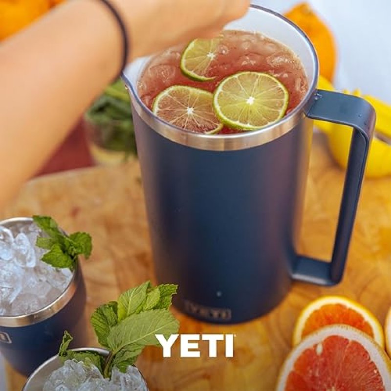 YETI RAMBLER 64 OZ PITCHER IN TROPICAL PINK - VACUUM INSULATED STAINLESS STEEL, MAGSLIDER LID