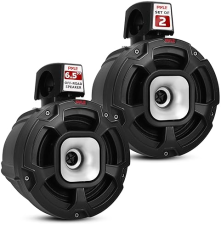 SERENELIFE PYLE 6.5" 1300W MARINE TOWER SPEAKERS - WATERPROOF POWERSPORT SPEAKER SYSTEM FOR ATV, UTV, BOAT & MORE (PAIR)