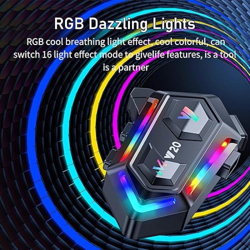 FEYA MOTORCYCLE HELMET SPEAKERS WITH RGB LIGHTS & NOISE REDUCTION - HIGH BATTERY LIFE
