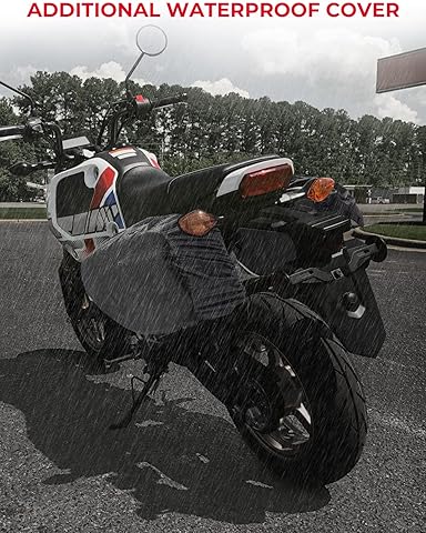 KEMIMOTO EXPANDABLE MOTORCYCLE SADDLEBAGS FOR GROM, REBEL, NAVI, Z125 - 24-30L CAPACITY