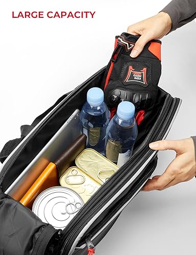 KEMIMOTO EXPANDABLE MOTORCYCLE SADDLEBAGS FOR GROM, REBEL, NAVI, Z125 - 24-30L CAPACITY