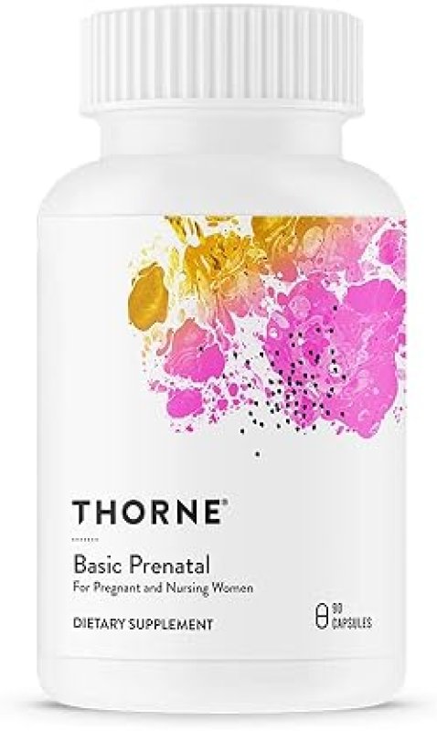 THORNE BASIC PRENATAL WITH 18 VITAMINS & MINERALS FOR PREGNANT WOMEN - 90 CAPSULES