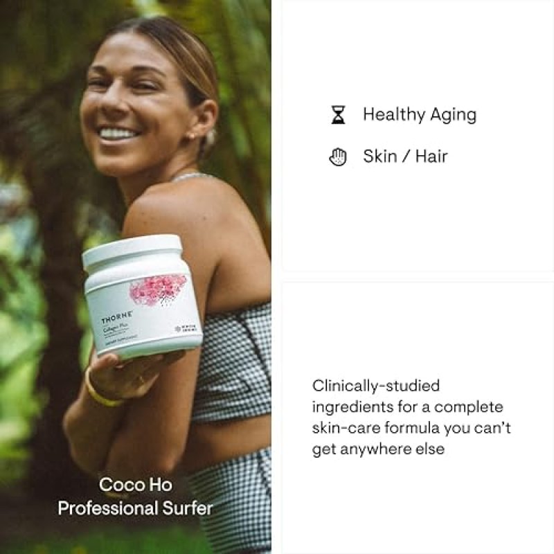 THORNE COLLAGEN PLUS POWDER FOR HEALTHY SKIN, HAIR, AND NAILS - 17.5 OZ