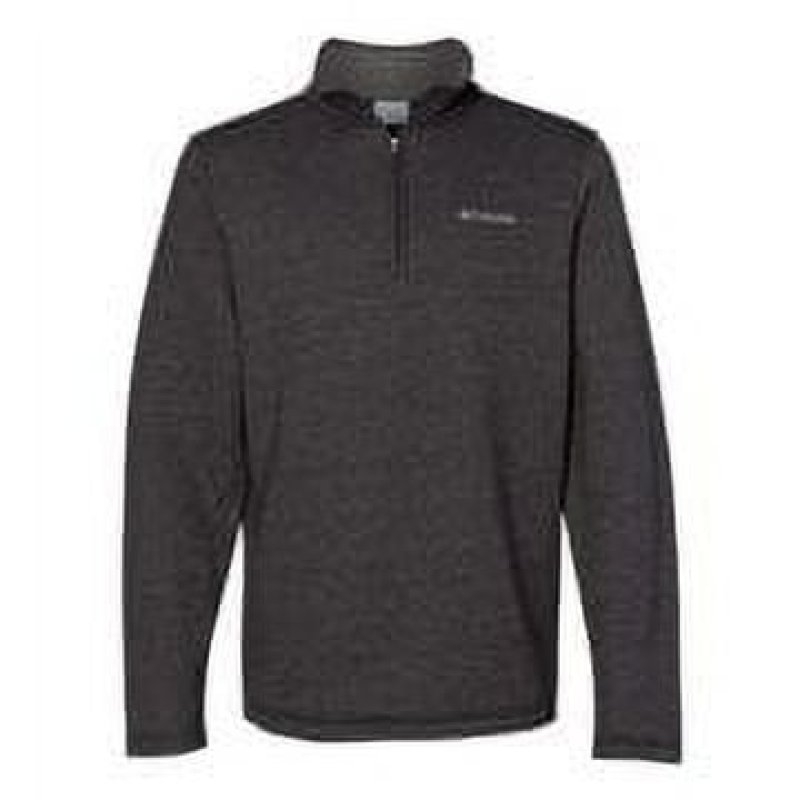 COLUMBIA GREAT HART MOUNTAIN III HALF-ZIP FLEECE - BLACK HEATHER, SIZE S