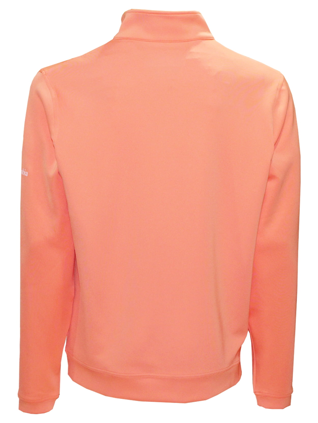 COLUMBIA MEN'S WICKHAM HILLS 1/4-ZIP GOLF PULLOVER, X-LARGE BRIGHT PEACH
