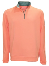 COLUMBIA MEN'S WICKHAM HILLS 1/4-ZIP GOLF PULLOVER, X-LARGE BRIGHT PEACH
