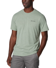 COLUMBIA MEN'S GREEN SOLID SHORT SLEEVE T-SHIRT, SIZE SMALL