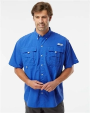 COLUMBIA MEN'S BAHAMA II SHORT SLEEVE SHIRT - LIGHTWEIGHT & COMFORTABLE