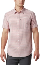 COLUMBIA MEN'S TWISTED CREEK II SHIRT IN RED JASPER STRIPE, SIZE SMALL