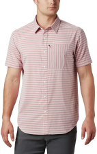 COLUMBIA MEN'S TWISTED CREEK II SHIRT IN RED JASPER STRIPE, SIZE SMALL