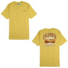 COLUMBIA MEN'S IVY ROUND LOGO T-SHIRT MUSTARD YELLOW XXL