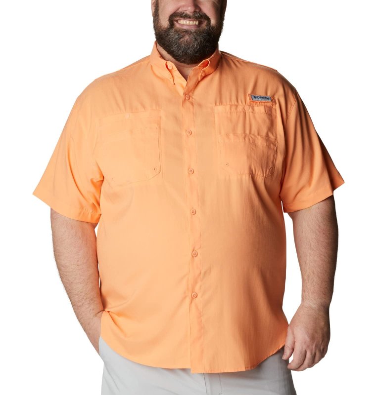 COLUMBIA MEN'S TAMIAMI II SS SHIRT IN BRIGHT NECTAR, SIZE SMALL