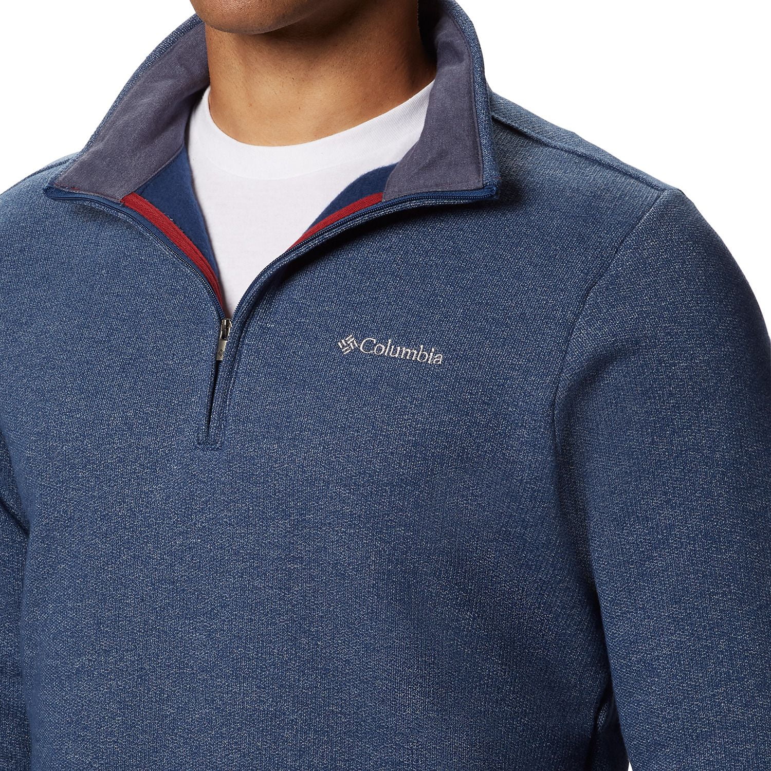 COLUMBIA MEN'S HART MOUNTAIN FLEECE QUARTER-ZIP PULLOVER - COLLEGIATE NAVY, SIZE M