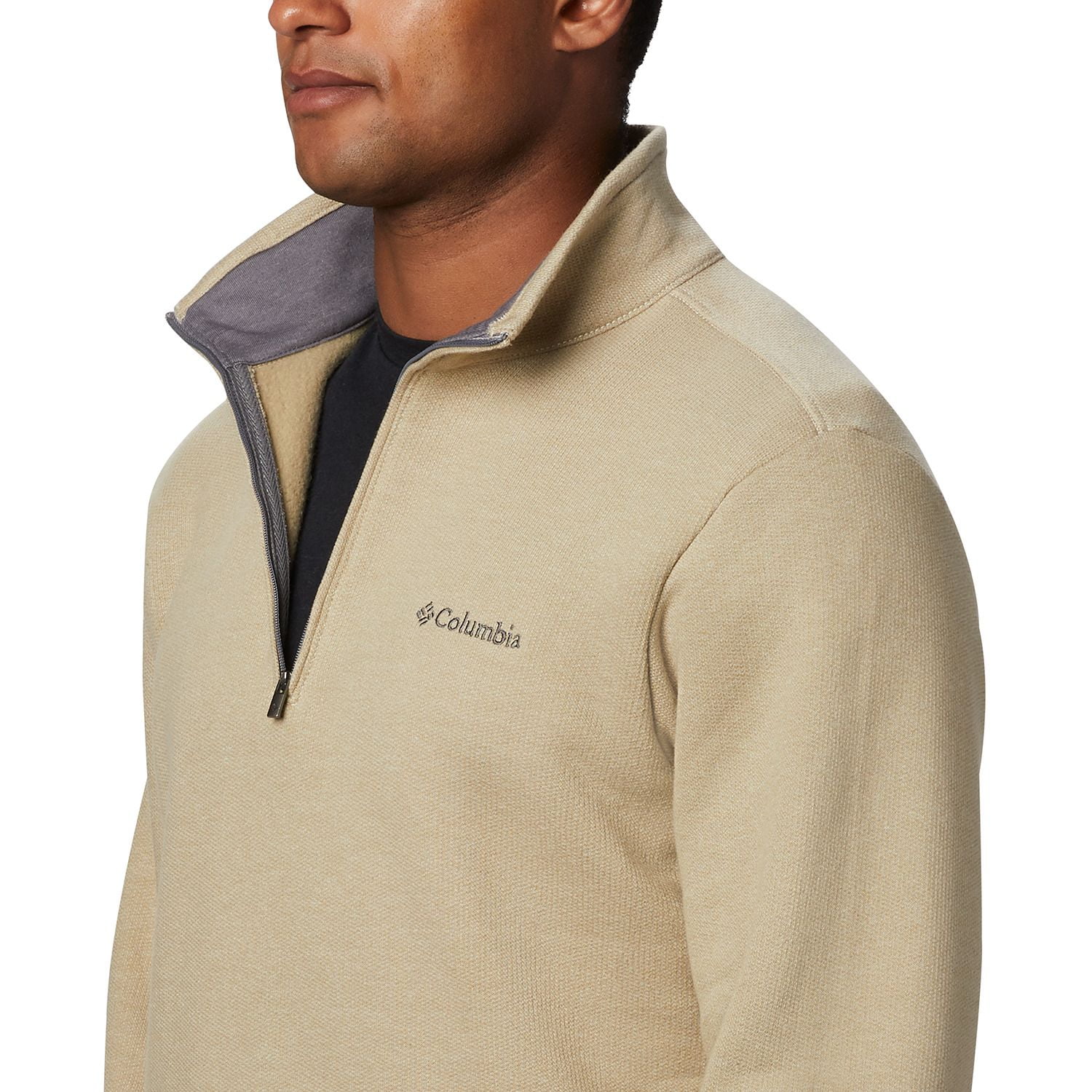 COLUMBIA MEN'S HART MOUNTAIN FLEECE QUARTER-ZIP PULLOVER - COLLEGIATE NAVY, SIZE M