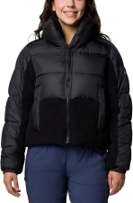 COLUMBIA WOMEN'S LEADBETTER POINT II SHERPA HYBRID JACKET - BLACK (SMALL)