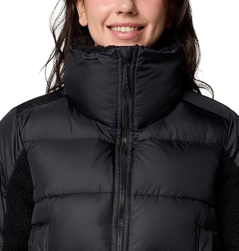 COLUMBIA WOMEN'S LEADBETTER POINT II SHERPA HYBRID JACKET - BLACK (SMALL)