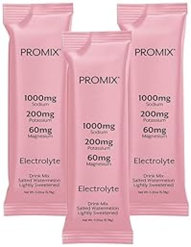 PROMIX ELECTROLYTE POWDER PACKETS - HIMALAYAN PINK SALT, MAGNESIUM, POTASSIUM, VITAMIN C - SALTED WATERMELON FLAVOR - 30 SERVINGS