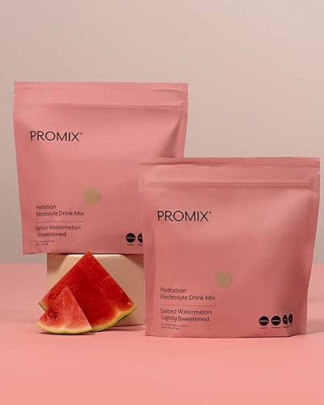 PROMIX ELECTROLYTE POWDER PACKETS - HIMALAYAN PINK SALT, MAGNESIUM, POTASSIUM, VITAMIN C - SALTED WATERMELON FLAVOR - 30 SERVINGS