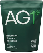 AG1 GREENS POWDER REFILL POUCH – 75 VITAMINS, MULTIVITAMIN & PROBIOTIC | GUT HEALTH SUPPORT | VEGAN,