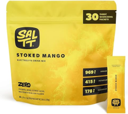 KETO CHOW SALTT ELECTROLYTES POWDER DRINK MIX - MANGO FLAVOR - 30 HYDRATION PACKETS - ZERO SUGAR, GLUTEN FREE