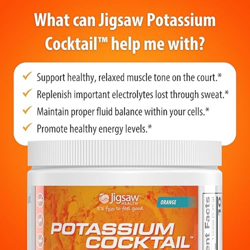 JIGSAW HEALTH POTASSIUM COCKTAIL | ORANGE FLAVOR | 60 SERVINGS