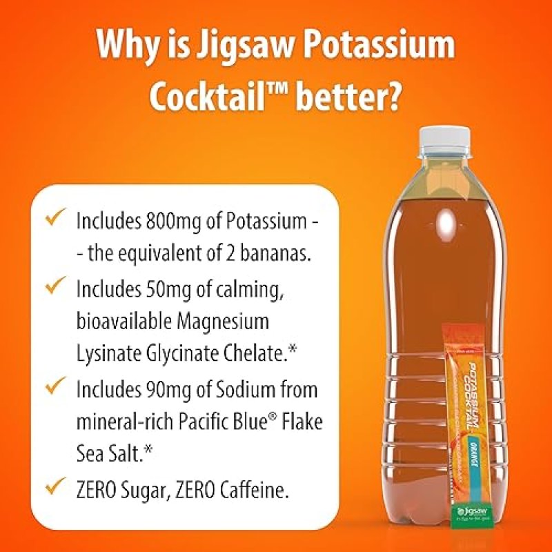 JIGSAW HEALTH ORANGE POTASSIUM COCKTAIL | 60 SERVINGS (PACKETS)