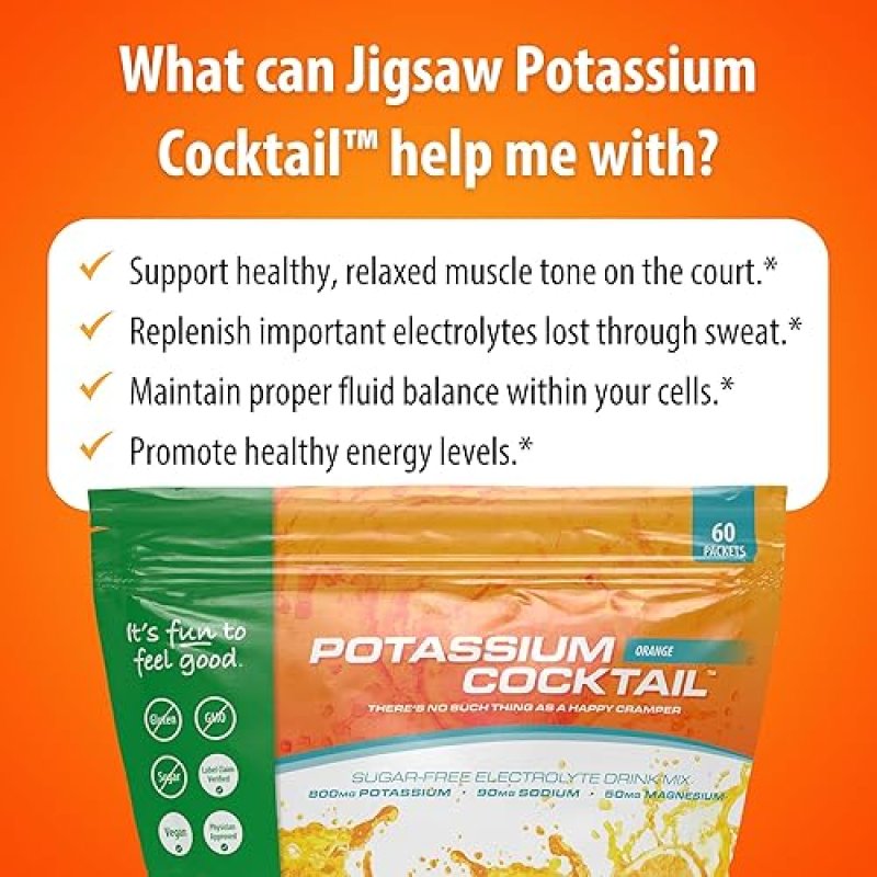 JIGSAW HEALTH ORANGE POTASSIUM COCKTAIL | 60 SERVINGS (PACKETS)