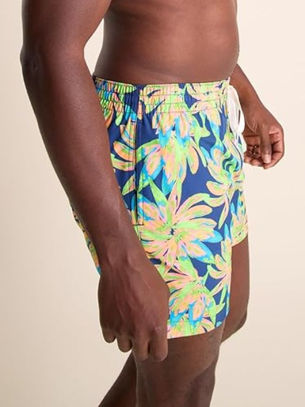 CHUBBIES MEN'S SWIM TRUNKS WITH 4-WAY STRETCH, 5.5" BEACH SHORTS - ELASTIC WAIST, DRAWSTRING, MESH LINING