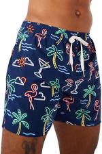CHUBBIES MEN'S SWIM TRUNKS: 4-WAY STRETCH BEACH SHORTS WITH ELASTIC WAIST - 5.5" INSEAM
