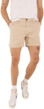 CHUBBIES MEN'S 5.5 INCH CHINO SHORTS: CASUAL ELASTIC WAIST, POCKETS, STRETCH COTTON BLEND